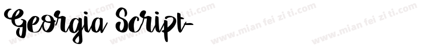 Georgia Script字体转换